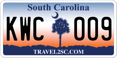 SC license plate KWC009