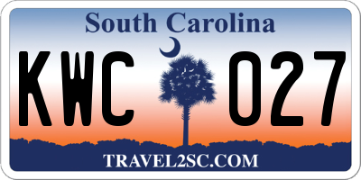 SC license plate KWC027