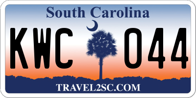 SC license plate KWC044