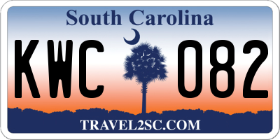SC license plate KWC082