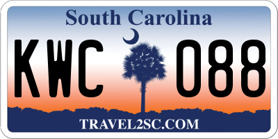 SC license plate KWC088