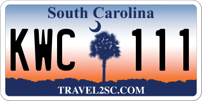 SC license plate KWC111