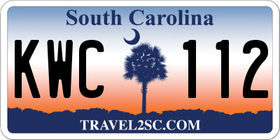 SC license plate KWC112