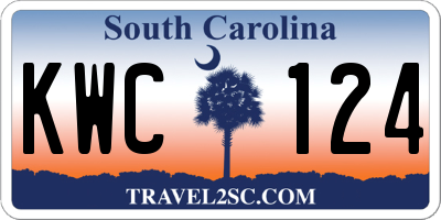 SC license plate KWC124
