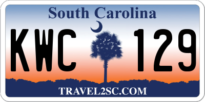 SC license plate KWC129