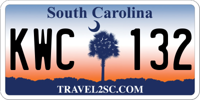 SC license plate KWC132