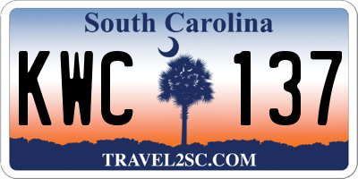 SC license plate KWC137