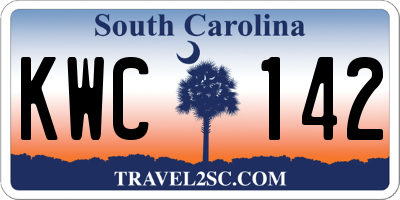 SC license plate KWC142