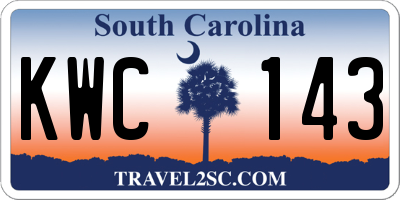 SC license plate KWC143