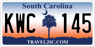 SC license plate KWC145
