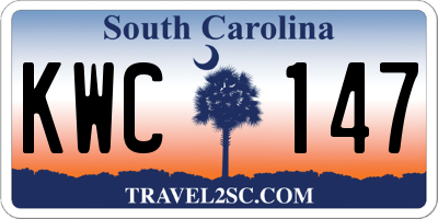 SC license plate KWC147