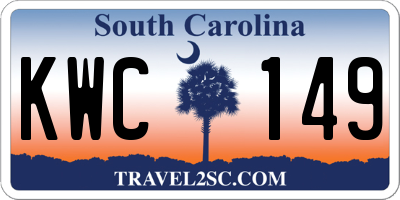 SC license plate KWC149