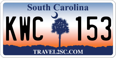 SC license plate KWC153