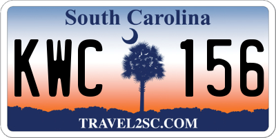 SC license plate KWC156