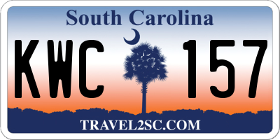 SC license plate KWC157