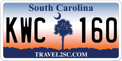 SC license plate KWC160