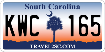 SC license plate KWC165