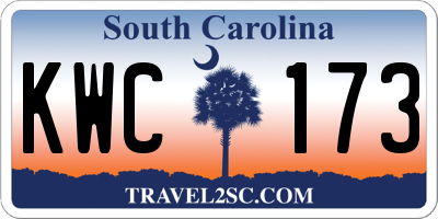 SC license plate KWC173