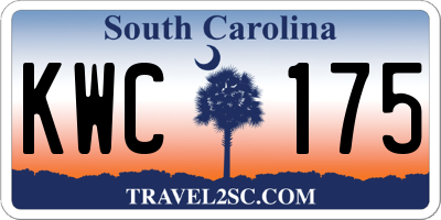 SC license plate KWC175