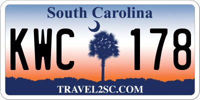 SC license plate KWC178