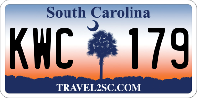 SC license plate KWC179
