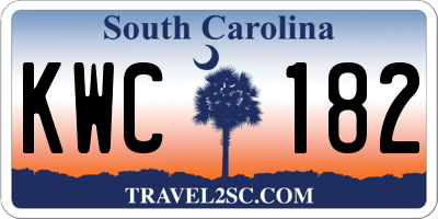 SC license plate KWC182