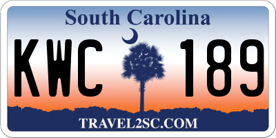SC license plate KWC189