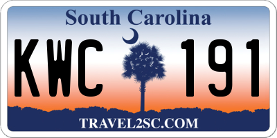 SC license plate KWC191