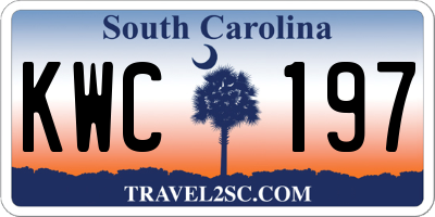 SC license plate KWC197
