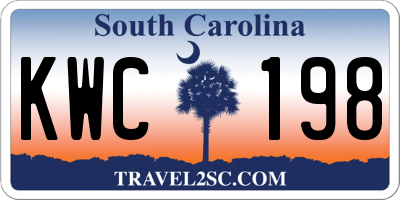 SC license plate KWC198
