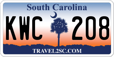 SC license plate KWC208