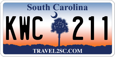 SC license plate KWC211