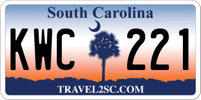 SC license plate KWC221