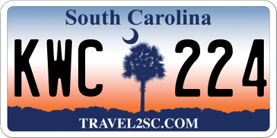 SC license plate KWC224