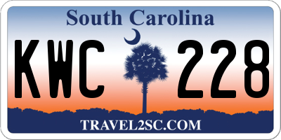 SC license plate KWC228
