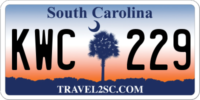 SC license plate KWC229