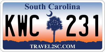 SC license plate KWC231