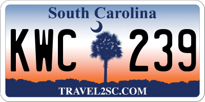 SC license plate KWC239
