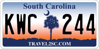SC license plate KWC244