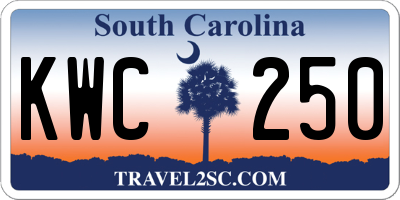 SC license plate KWC250