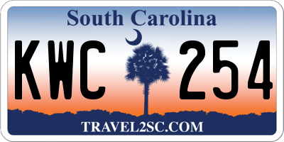 SC license plate KWC254