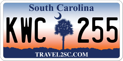 SC license plate KWC255