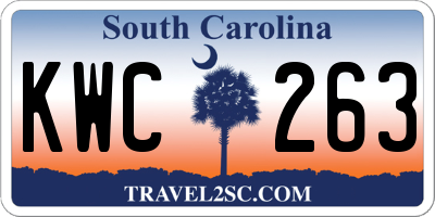 SC license plate KWC263