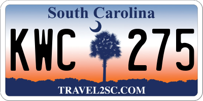 SC license plate KWC275