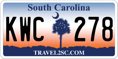 SC license plate KWC278