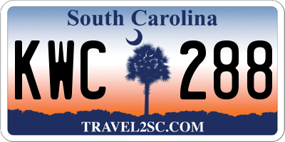 SC license plate KWC288
