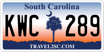 SC license plate KWC289