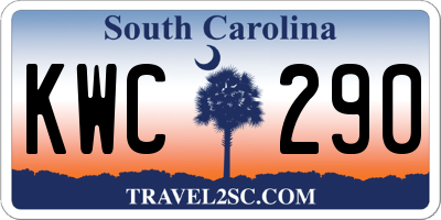 SC license plate KWC290