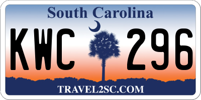 SC license plate KWC296