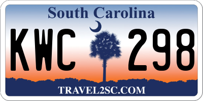 SC license plate KWC298